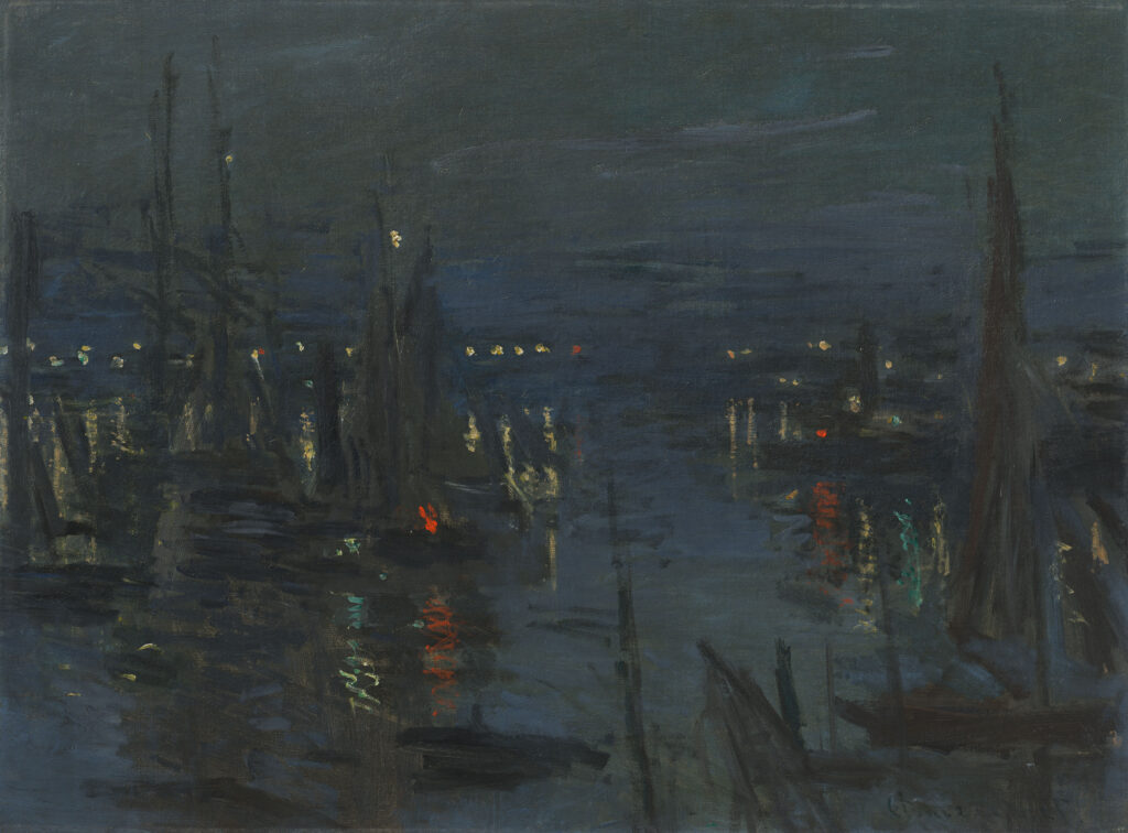 monet claude der hafen von le havre am abend 1873 ausstellung